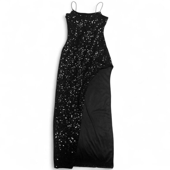 F21 Black Sequin Maxi Dress - Picture 2 of 4